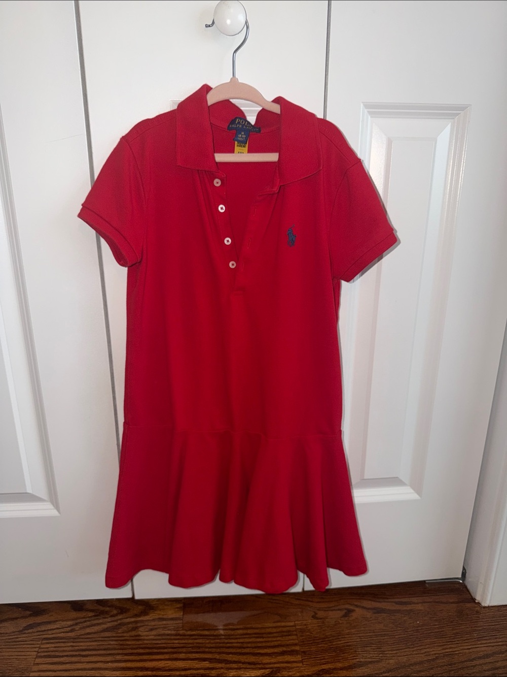 Polo by Ralph Lauren Red Girls' Polo Dress with Embroidered Pony